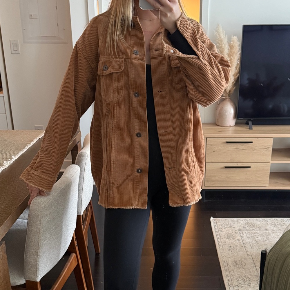 Corduroy Jaket | Shaket | Zara corduroy shirt | Size XS | Tan